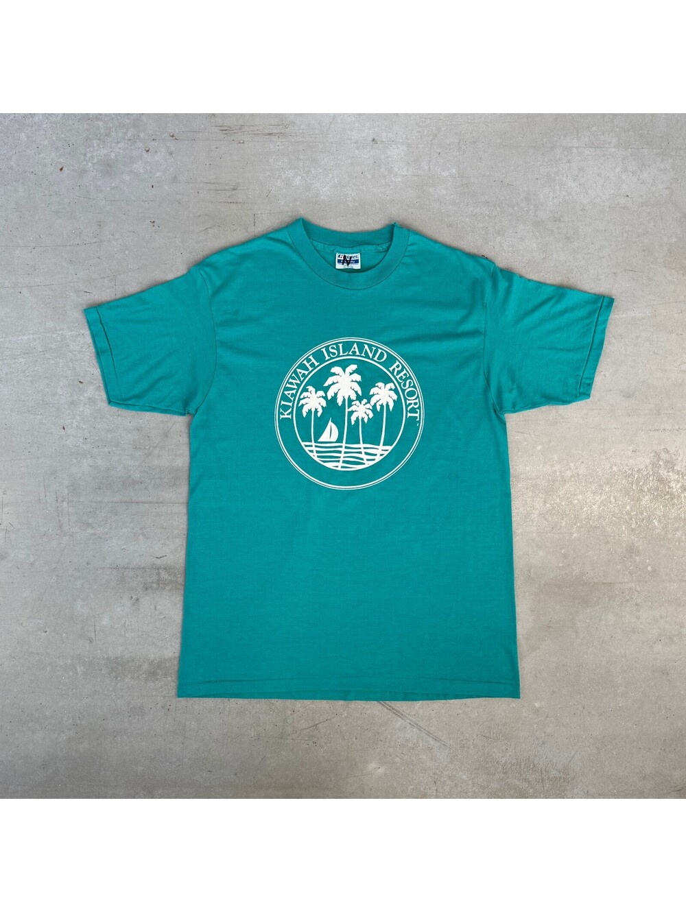 Vintage 80s Kiawah Island Resort Graphic Destination T-Shirt Teal Extra Large